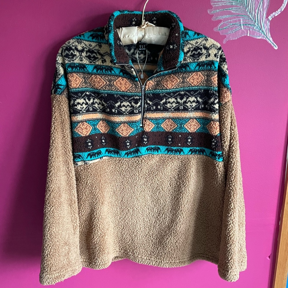 Cozy NativePrint Fleece PullOver
